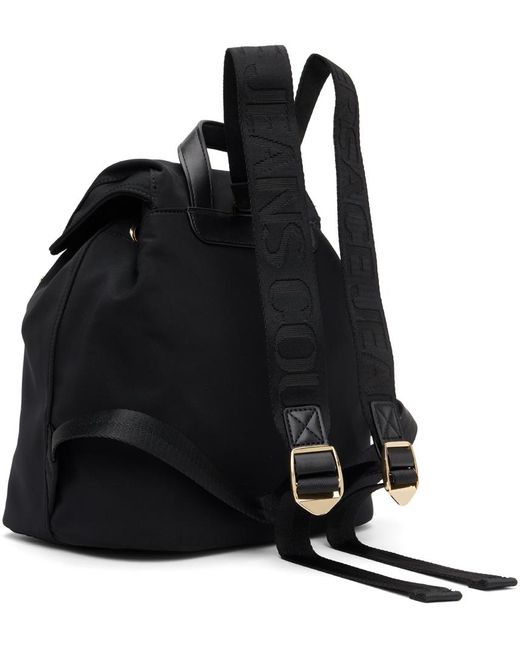 Versace Black Pin-buckle Backpack