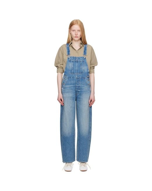Citizens of Humanity Black Freya Denim Overalls