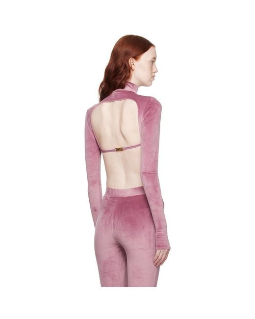 Gcds Red Purple Cropped Turtleneck