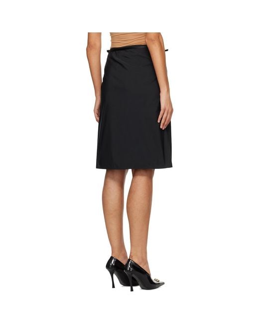 Givenchy Black Voyou Belt Midi Skirt