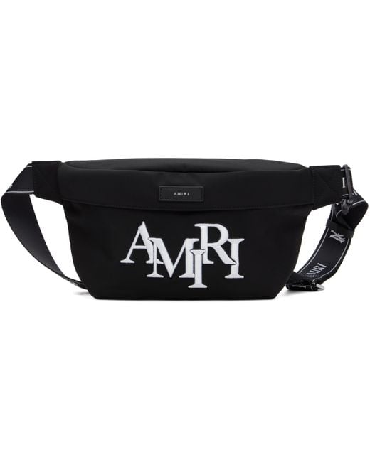 Amiri Black Staggered Belt Bag for men