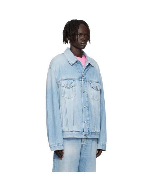 Acne Blue Faded Denim Jacket for men