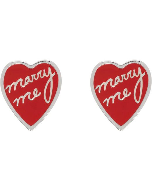 Chopova Lowena Red Ssense Exclusive 'marry Me' Earrings