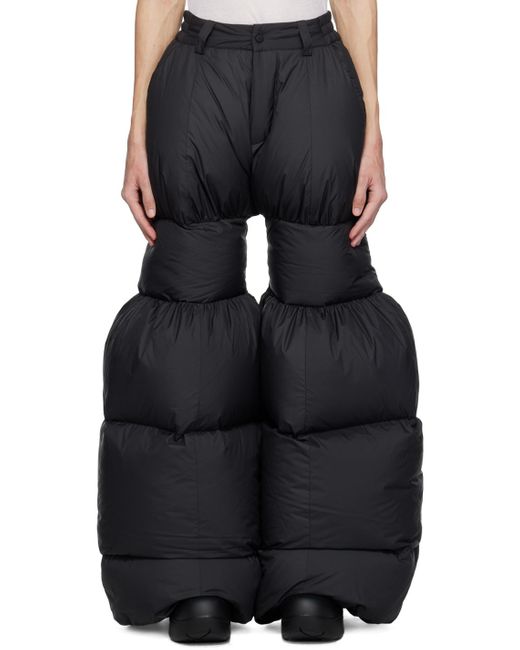 Chenpeng Black Pod Down Trousers for men