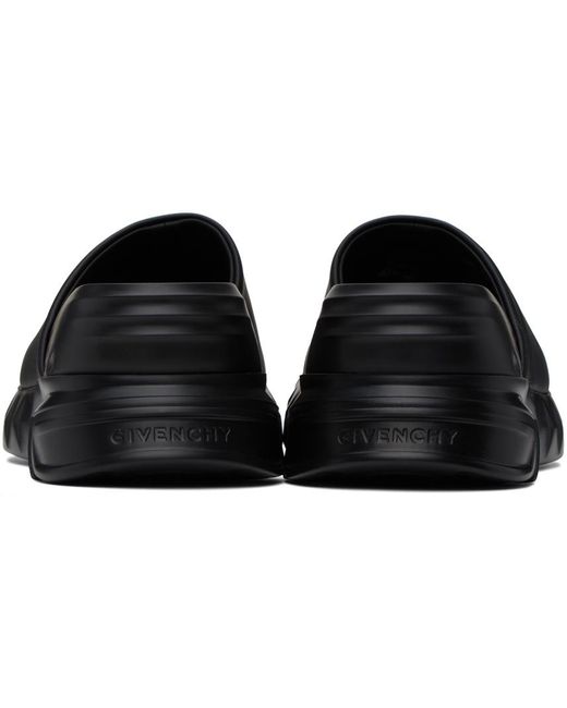 Givenchy Black Marshmallow Rubber Flatform Sliders