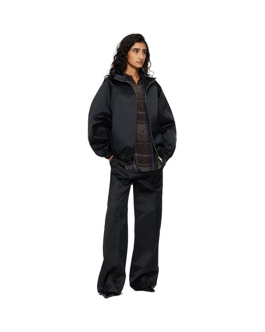 Frankie Shop Black Baxter Satin Track Jacket