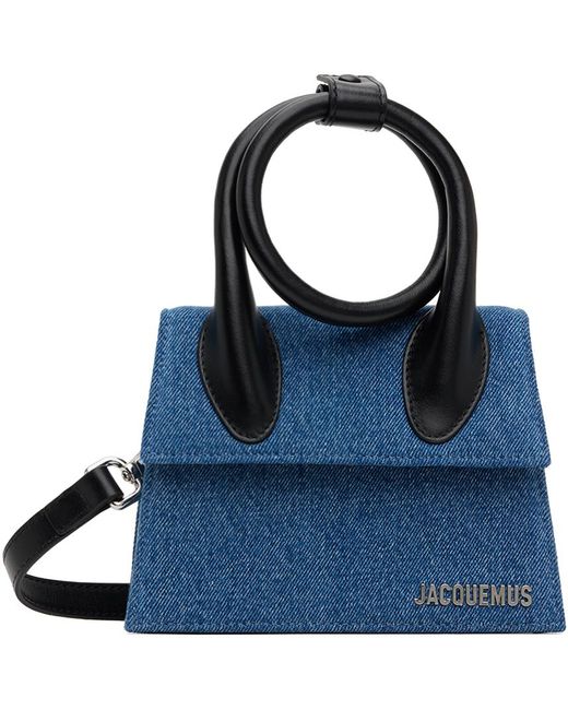 Jacquemus Blue 'le Chiquito Nœud' Denim Bag
