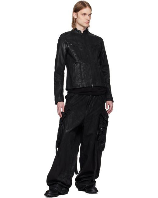 Julius Seamed Riders Denim Jacket in Black for Men | Lyst