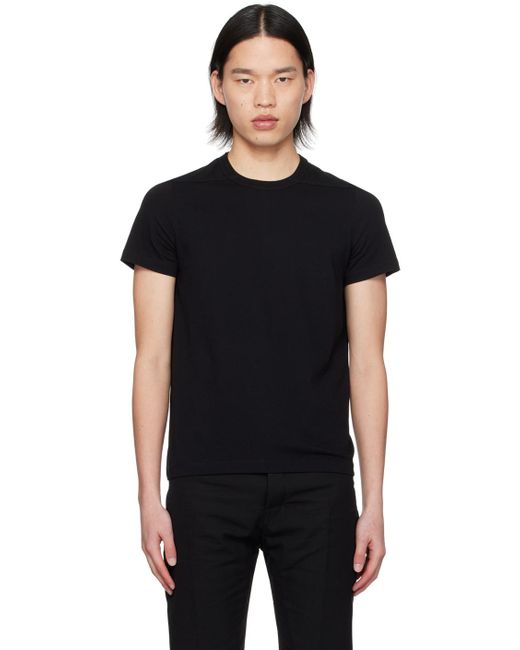 T-shirt écourté noir à couture horizontale aux épaules Rick Owens pour homme en coloris Black