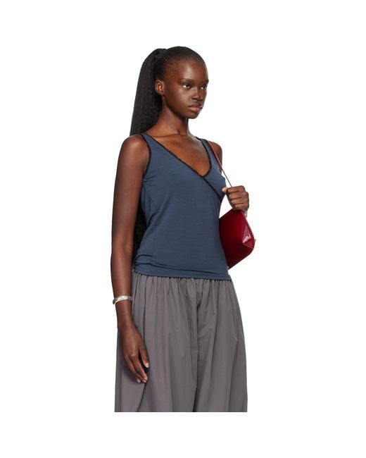 Fruity Booty Black Frill Wrap Tank Top
