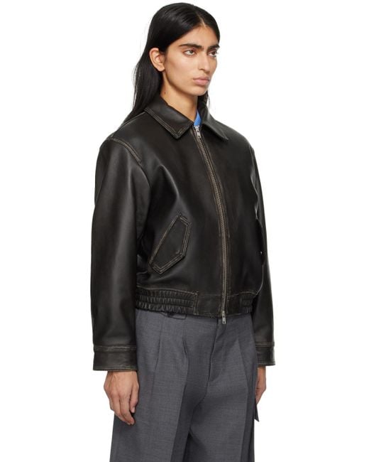 DUNST Black Spread Collar Jacket