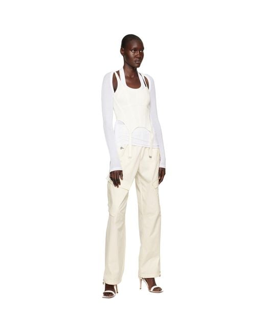 Dion Lee Black White Modular Long Sleeve T-shirt