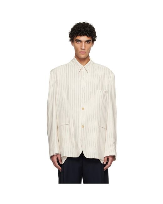 Hed Mayner Black Linen Blazer for men