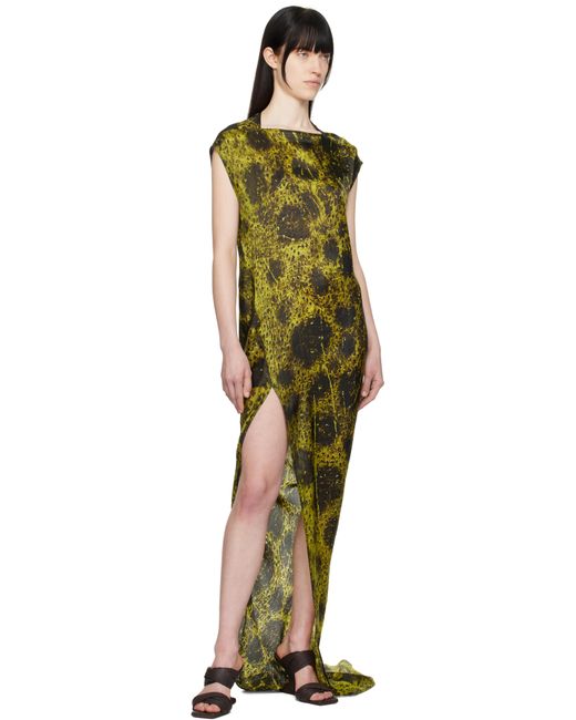 Robe Longue T Jaune Rick Owens en coloris Black