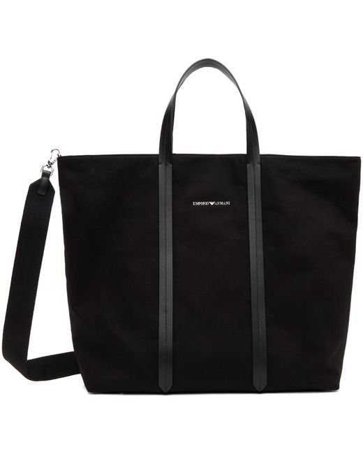 Emporio Armani Black Crossbody Large Capacity Tote Bag for men