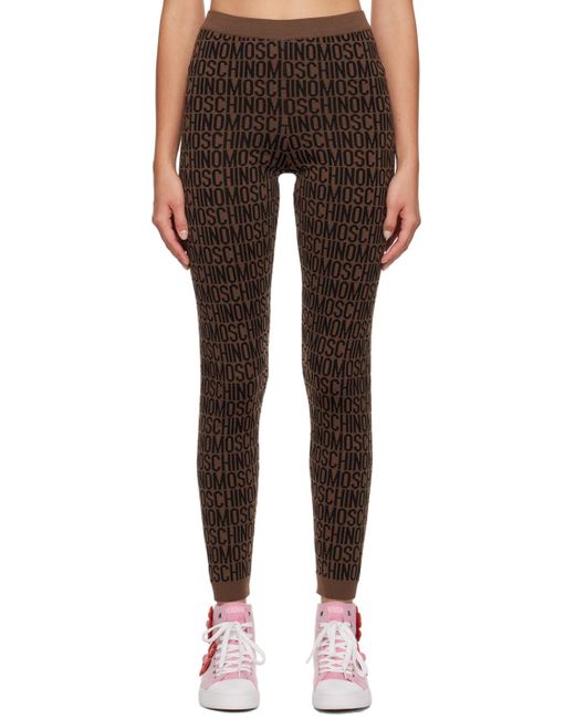 Moschino Black Brown All Over leggings
