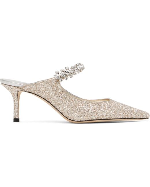 Jimmy Choo ゴールド Bing 65 ミュール Black