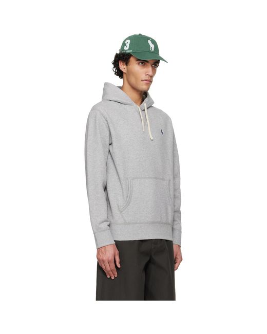 Polo Ralph Lauren Gray 'The Rl' Fleece Hoodie for men