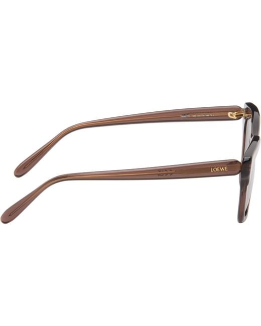 Loewe Brown Slim Rectangle Sunglasses