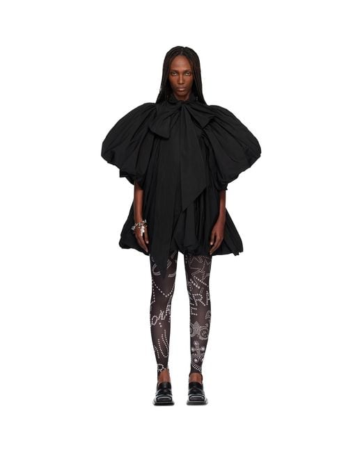 VAQUERA Black Pouf Minidress