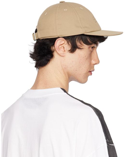 MM6 by Maison Martin Margiela Multicolor Beige Embroidered Cap for men