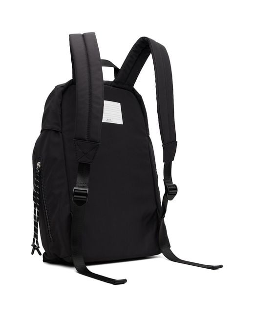 A.P.C. Black Treck Backpack for men