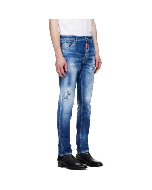 DSquared² Blue Teddy Jeans for men