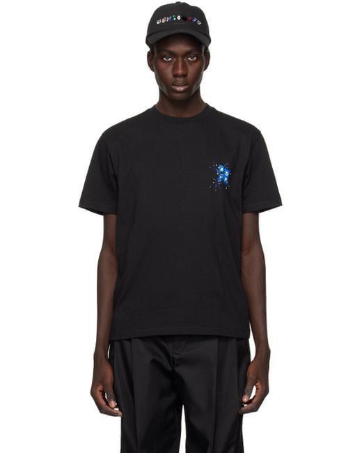 Adererror Black Crystal-cut T-shirt for men