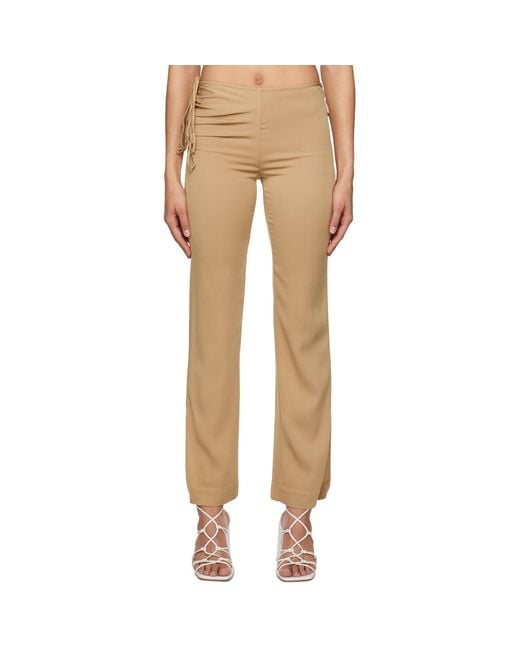 Christopher Esber Natural Tan Bertoia Trousers