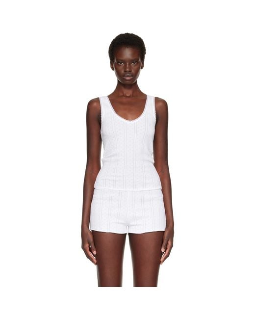 Cou Cou White 'The Scoop' Tank Top