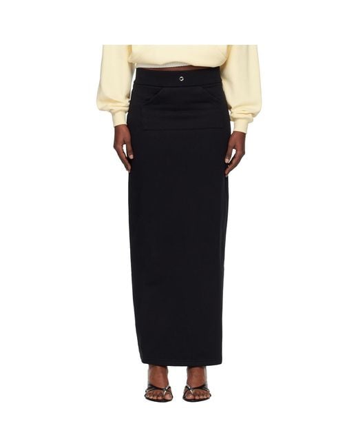 Coperni Black Jogging Midi Skirt