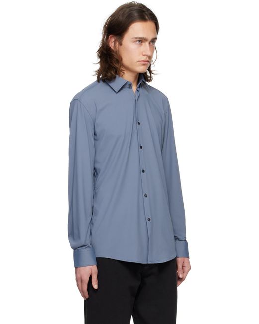 Chemise grise à boutons HUGO pour homme en coloris Blue