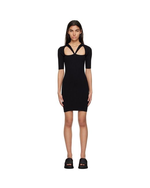 Ganni Black Cutout Minidress