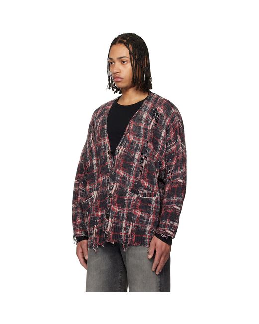 R13 Multicolor Printed Oversized Cardigan for men