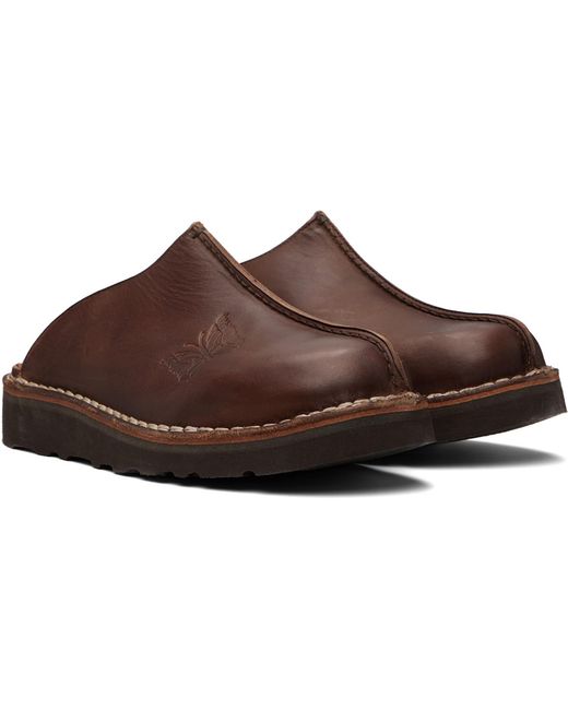 Needles Black Papillon Embossed Mountain Slip-In Loafers for men