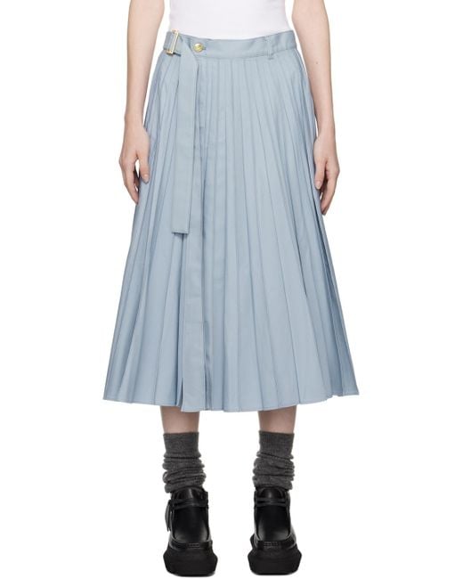Sacai Blue Carhartt Wip Edition Midi Skirt