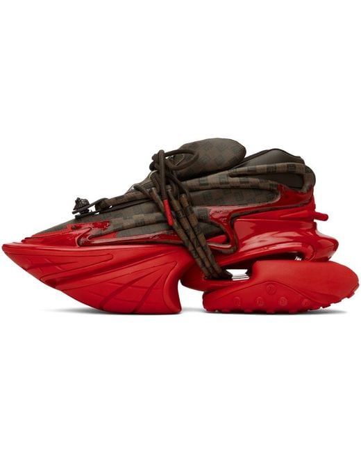 Balmain Red Sneakers for men