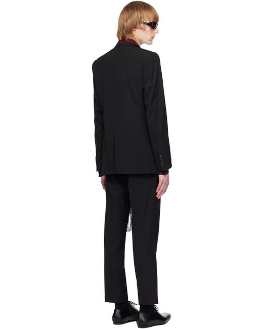 Dries Van Noten Black Twin Vent Suit for men