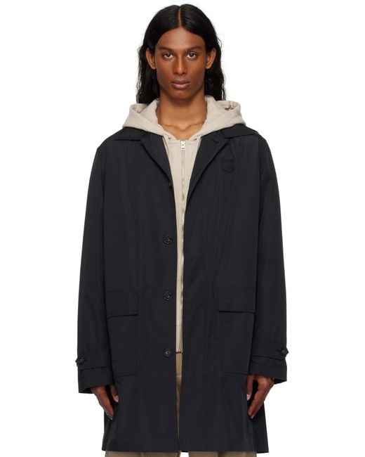 メンズ Maison Kitsuné ブラック ライト マックコート Black