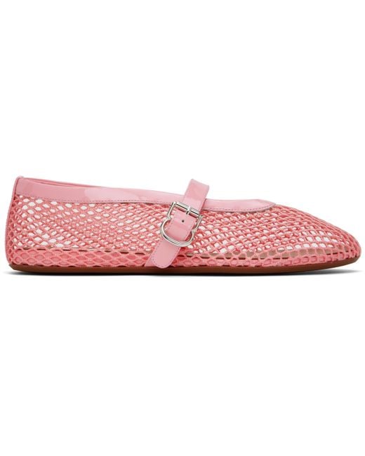 Alaïa Pink Mesh Ballet Flats