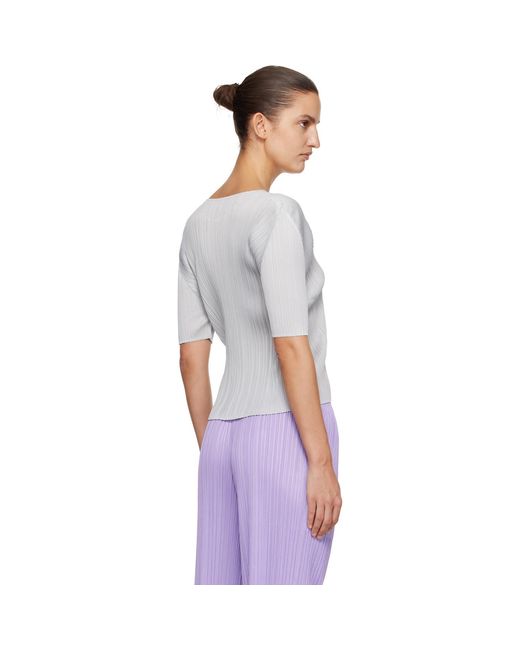 Pleats Please Issey Miyake Purple Monthly Colors April T-Shirt