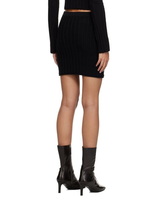 Filippa K Black Rib Miniskirt