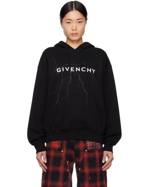 Givenchy Black Graphic Hoodie for men