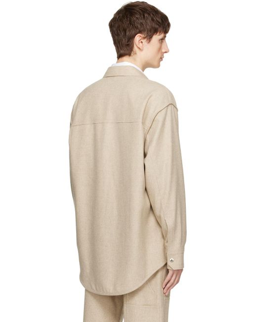 Helmut Lang Natural Buttoned Shirt for men