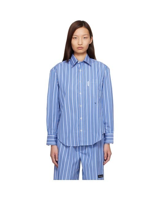 HOMMEGIRLS Blue Oxford Shirt