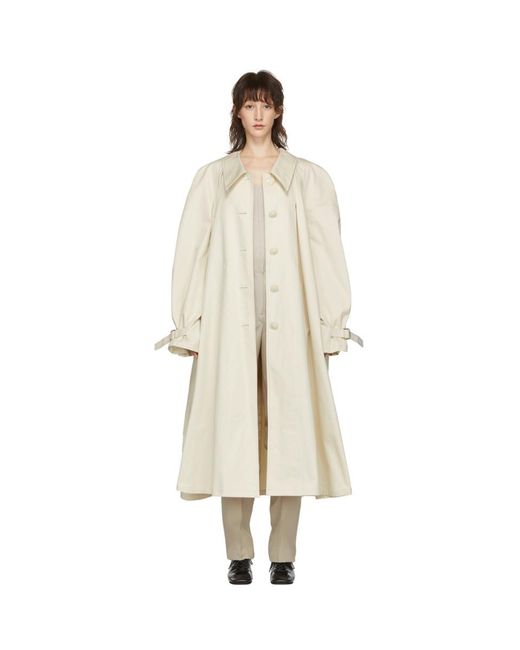 Lemaire Off-white Twill Trench Coat