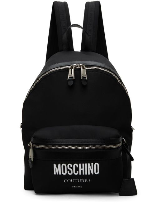 Moschino Black ' Couture' Backpack for men