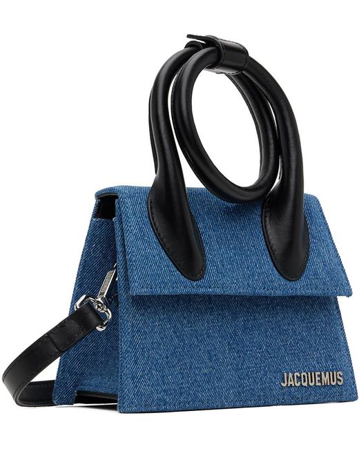 Jacquemus Blue 'le Chiquito Nœud' Denim Bag