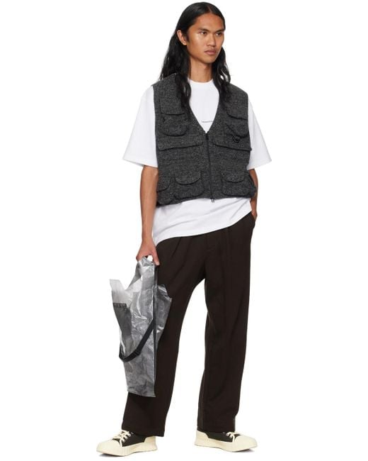 Meanswhile Black luggage Vest for men