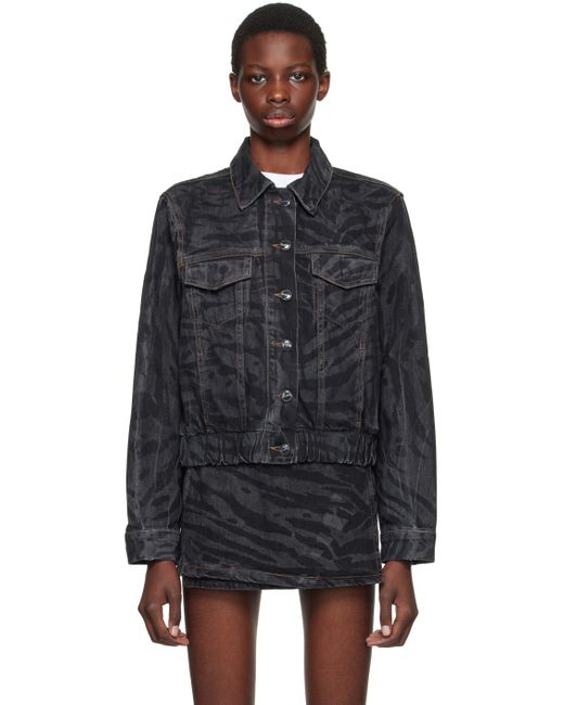 Ganni Black Lazer Denim Jacket